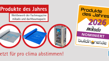 pro clima Produkte zum "Produkt des Jahres" nominiert - mikado und dachbaumagazin