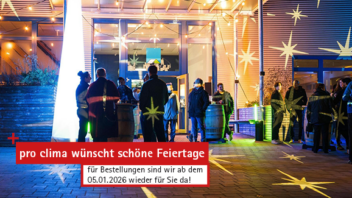 Betriebsferien 2025 bei pro clima