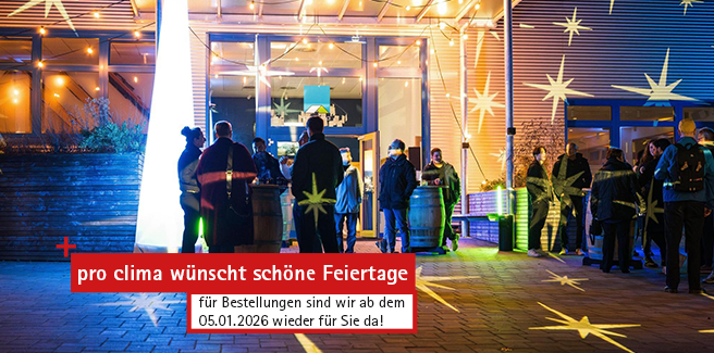 Betriebsferien 2025 bei pro clima