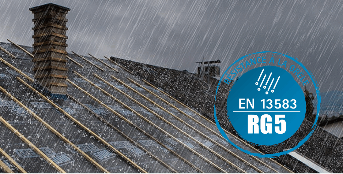 Une protection maximale contre la grêle... pour garder votre toit au sec