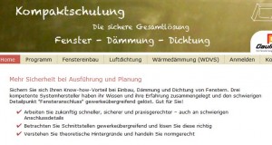 Screenshot Kompaktschulung Fenster Dämmung Dichtung