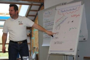 pro clima Techniker Martin Großekathöfer beim Sicher-Dichten-Seminar.