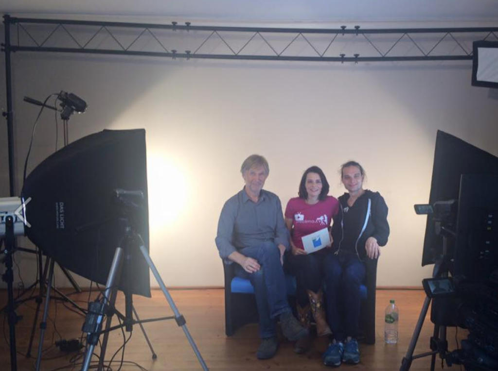 Nach dem Interview im pro clima TV Studio: Architekt Roland Matzig (links).