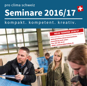Seminarbroschüre pro clima schweiz 16/17